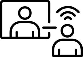 business smart working online conference meeting concept business team working anywhere internet wireless technology concept as A business team conducts a confer Clean vector