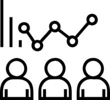 business data analytics research and data scientist team meeting concept Business people working together on a report graph dashboard monitor and finance investment planni Clean Set 3 vector