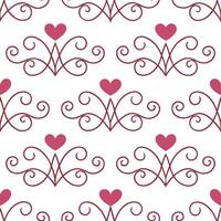 Valentine love letters seamless tile pattern with romantic scripts and heart accents for sentimental decor concept as Romantic scripts and heart accents arranged seamlessly for sen Clean vector