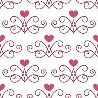 Valentine love letters seamless tile pattern with romantic scripts and heart accents for sentimental decor concept as Romantic scripts and heart accents arranged seamlessly for sen Clean Set 3 vector