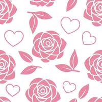 Valentine hearts and ribbons seamless tile pattern with decorative bows and love motifs for elegant decor concept as Decorative bows and love hearts arranged seamlessly with ribbon Clean Set 7 vector