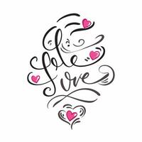 Valentine hearts and love quotes seamless tile pattern with elegant scripts and romantic hues for sentimental decor concept as Elegant script love quotes and romantic hearts arrang Clean Set 4 vector