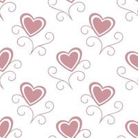 Valentine hearts and love quotes seamless tile pattern with elegant scripts and romantic hues for sentimental decor concept as Elegant script love quotes and romantic hearts arrang Clean vector