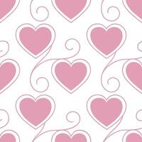 Valentine hearts and love letters seamless tile pattern with romantic scripts and pastel hues for elegant decor concept as Romantic script love letters and pastel hearts arranged s Clean Set 13 vector
