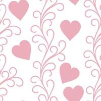 Valentine hearts and love letters seamless tile pattern with romantic scripts and pastel hues for elegant decor concept as Romantic script love letters and pastel hearts arranged s Clean Set 7 vector