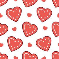 Valentine hearts and cupids seamless tile pattern with playful elements and bright pink tones for cheerful decor concept as Playful hearts and cupids with bright pink tones arrange Clean Set 10 vector