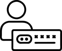 User typing login and password symbolizing cybersecurity information security data protection encryption secure access to personal information concept as User enters login credent Clean vector