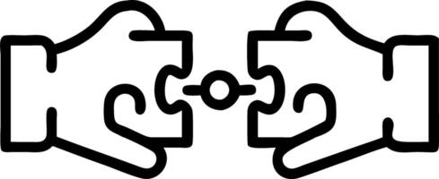 Two hands holding jigsaw symbolize teamwork and building successful collaborations in organizational goals concept as Highlights the importance of unity and partnerships in achiev Clean vector