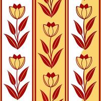 Turkish vibrant kilim patterns and tulips seamless tile pattern with rich reds and vibrant yellows for cultural decor concept as Rich red and vibrant yellow kilim patterns with tul Clean Set 2 vector