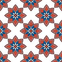 Turkish kilim patterns and vibrant colors seamless tile pattern with rich reds and blues for cultural decor concept as Rich red and blue Turkish kilim patterns arranged seamlessly Clean Set 2 vector
