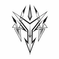 Tribal patterns seamless design with sharp edges and bold geometric shapes for a structured powerful aesthetic concept as Sharp edged tribal patterns with bold geometric shapes for Clean vector