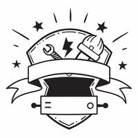 Toolbox and Hard Hat Border with Labor Day Salute Wording concept as An eye catching border frame featuring a toolbox and a hard hat symbols of labor and hard work The words Labor Clean vector