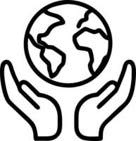 Top view hands holding Earth plastic waste scattered green background preserve nature highlight Earth Day message concept as Hands cup fragile planet plastic bottle debris show imp Clean vector