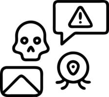 Threat phishing malicious danger hack warning mail thief scam alert safety letter technology online Cyber crime security concept Alert Email inbox and spam virus with warning cauti Clean vector