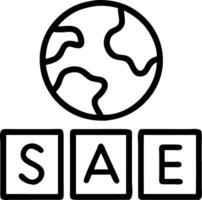 The word save written on wooden blocks front globe and green background symbolizing saving Earth for World Environment Day concept as Wooden blocks spelling save in front of globe Clean vector