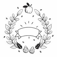 Thanksgiving Table Border with Candles and Thankful Blessed Wording concept as A charming border frame featuring a Thanksgiving table setting with candles leaves and pumpkins Th Clean Set 5 vector