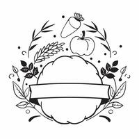 Thanksgiving Table Border with Autumn Leaves and Grateful Hearts Wording concept as An intricately designed border frame featuring a Thanksgiving dinner scene with autumn leaves pu Clean Set 2 vector