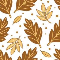Thanksgiving leaves seamless pattern with rich autumn colors of red orange and yellow for a warm harvest inspired look concept as Warm Thanksgiving pattern with red orange and yell Clean Set 26 vector
