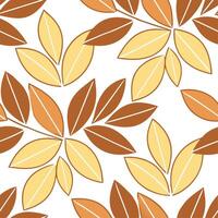 Thanksgiving leaves seamless pattern with rich autumn colors of red orange and yellow for a warm harvest inspired look concept as Warm Thanksgiving pattern with red orange and yell Clean Set 4 vector