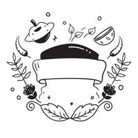 Thanksgiving Feast Border with Pilgrim Hats and Gratitude Wording concept as A festive border frame featuring traditional Thanksgiving feast elements including pilgrim hats pumpkin Clean Set 7 vector