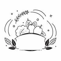 Thanksgiving Dinner Border with Cranberries and Harvest Blessings Wording concept as An intricately designed border frame featuring a Thanksgiving dinner scene with cranberries pum Clean Set 7 vector