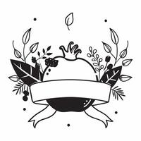 Thanksgiving Dinner Border with Cranberries and Harvest Blessings Wording concept as An intricately designed border frame featuring a Thanksgiving dinner scene with cranberries pum Clean Set 4 vector
