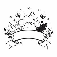 Thanksgiving Cornucopia Border with Grapes and Harvest Time Wording concept as A vibrant border frame featuring a cornucopia overflowing with grapes vegetables and autumn leaves T Clean Set 8 vector