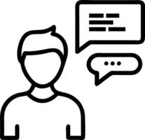 Technology tool AI for workplace chatbot image generation code writing data analysis man using modern software concept as Man leverages AI solutions for tasks chat automation grap Clean vector