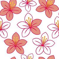 Summer flowers seamless pattern with tropical blooms and bright bold colors for an exotic vibrant feel concept as Exotic summer flowers pattern with tropical blooms and bold bright Clean Set 2 vector