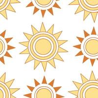 Summer bright seamless pattern with abstract sun shapes and geometric color blocks for a modern summer aesthetic concept as Modern summer pattern with abstract sun shapes and geome Clean Set 2 vector