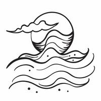 Subtle summer waves seamless pattern with soft undulating lines and muted tones for a peaceful coastal effect concept as Peaceful coastal waves pattern with soft undulating lines a Clean Set 3 vector