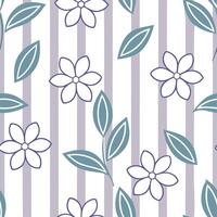 Subtle summer seamless pattern with light stripes and gentle flower details for a refined elegant style concept as Refined summer pattern with light stripes and subtle flower detai Clean Set 2 vector