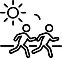 Start of people running on the running court with sunlight Beginning and start of the new year 2026 goals and plans for the next year concept as People running at the start of a r Clean vector