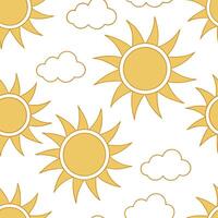 Spring sunshine seamless pattern with warm golden rays and soft light textures for bright uplifting designs concept as Bright spring sunshine pattern featuring golden rays and soft Clean Set 2 vector