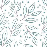 Spring leaves seamless pattern with whimsical shapes and soft muted colors for lighthearted playful designs concept as Lighthearted spring leaves pattern featuring whimsical shapes Clean Set 2 vector