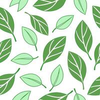 Spring leaves seamless pattern with soft gradients and green tones for fresh natural designs concept as Seamless pattern featuring soft gradient spring leaves in varying shades of Clean Set 2 vector