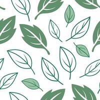Spring leaves seamless pattern with scattered leaves and subtle color transitions for a natural organic aesthetic concept as Natural spring leaves pattern with scattered leaves and Clean Set 2 vector