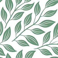 Spring leaves seamless pattern with delicate veins and subtle variations in green for natural elegance concept as Elegant spring leaves pattern with delicate veins and varying gree Clean Set 2 vector