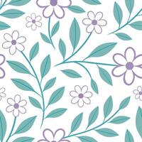 Spring floral seamless pattern with soft petals and light pastels for a gentle soothing design concept as Gentle spring floral pattern featuring soft petals and light pastel colors Clean Set 2 vector