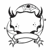 Spider and Web Border with Trick or Treat Wording concept as A creepy border frame featuring spiders and webs perfect for Halloween party invitations The words Trick or Treat are Clean vector