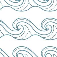 Soft summer waves seamless pattern with gentle rolling waves and pastel tones for a relaxed ocean atmosphere concept as Relaxed ocean atmosphere with gentle rolling waves and paste Clean Set 2 vector