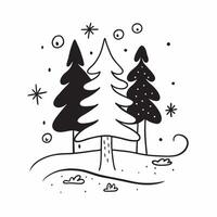 Soft winter seamless pattern with snow covered trees snowdrifts and gentle snowflakes for a peaceful winter scene concept as Peaceful winter pattern with snow covered trees and gen Clean vector