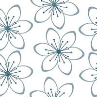 Soft summer flowers seamless pattern with pastel hues and gentle curves for calm soothing spring designs concept as Gentle summer flower pattern with pastel hues and soft curves id Clean Set 2 vector