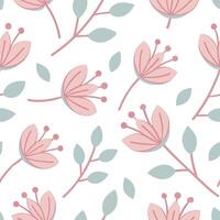 Soft pastel spring nature seamless pattern with fading blooms and delicate petal textures for peaceful designs concept as Delicate pastel spring nature pattern with fading blooms a Clean Set 2 vector