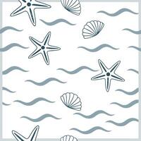 Soft beach breeze seamless tile pattern with gentle waves and a relaxing coastal vibe concept as Gentle beach waves and a soft breeze create a relaxing and soothing seamless tile p Clean vector