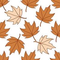 Soft autumn seamless pattern with delicate fall leaves and warm brown tones for a rustic cozy vibe concept as Cozy autumn pattern with soft fall leaves and warm brown tones for a r Clean Set 2 vector