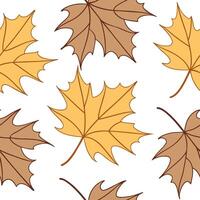 Soft autumn leaves seamless pattern with muted tones and delicate textures for peaceful fall vibes concept as Gentle autumn leaves pattern with muted tones and delicate textures id Clean Set 4 vector