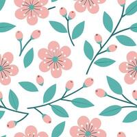 Soft and delicate spring floral seamless pattern with light hues and intricate detailing for refined designs concept as Elegant spring floral pattern featuring soft hues and intric Clean Set 2 vector