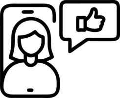 Social media concept woman using mobile smartphone concept as Woman using smartphone highlights integration of social media for engagement and communication in Photo Stock Concep Clean vector