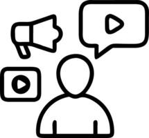 social influencer creating online content channel filming vlog concept as A social influencer films a vlog representing online content creation digital presence and branding for so Clean vector